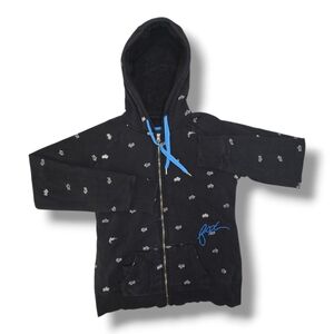 Y2k Fox Racing Lined Hoodie Sweatshirt Women's Black  Logo Motorcross Vintage